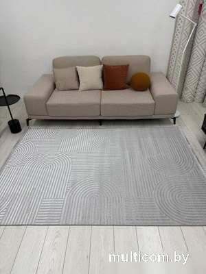 Ковер для жилой комнаты Radjab Carpet Моника Прямоугольник MC 402A 12574RK (0.8x1.5, L.Grey)