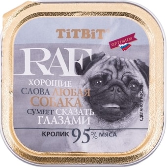 Консервированный корм для собак TiTBiT RAF Кролик 100 г