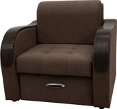 Кресло Сириус Лидер-1 НПБ 105x110 (Eva 27 велюр коричневый)