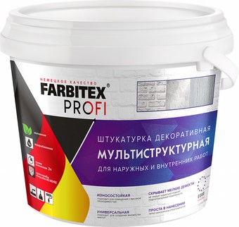 Декоративная штукатурка Farbitex Profi мультиструктурная (2.5 л)