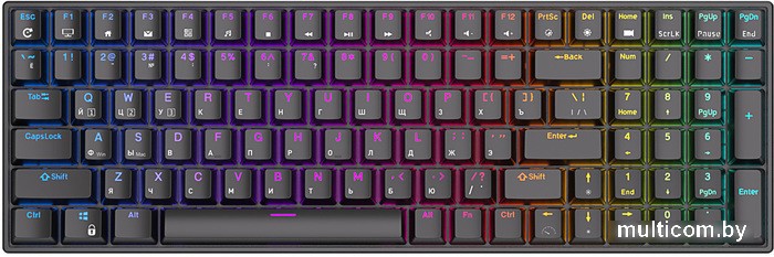 Клавиатура Royal Kludge RK100 RGB (черный, RK Red)