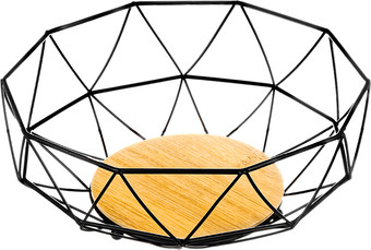 Ваза для фруктов El Casa 240188 (черный)