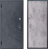 Металлическая дверь Guard Loft бетон графит/бетон серый (86x205, левая)