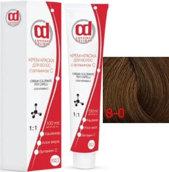 Крем-краска для волос Constant Delight Crema Colorante с витамином С 8/0 светло-русый натуральный