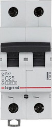 Выключатель автоматический Legrand RX3 25A 4.5kA 2П С 419699