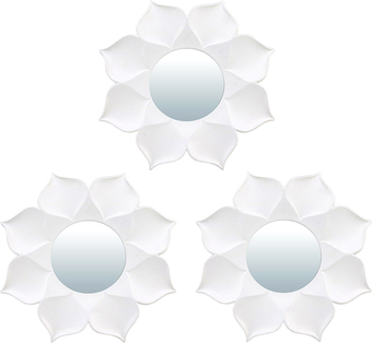 Набор зеркал Qwerty Бордо 74042 (3 шт, белый)