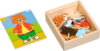 Мозаика/пазл Мир деревянных игрушек Медвежонок Миша Д181б