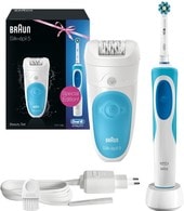 Эпилятор Braun Silk-epil 5 5-511 Wet&Dry + Oral-B Vitality Cross Action D12.513