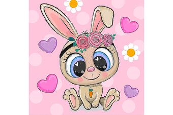 Алмазная мозаика Wizardi маленький кролик 2WD2533