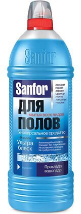 Средство для пола Sanfor Ультра блеск Прохлада водопада 1 л