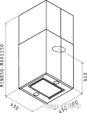Кухонная вытяжка Elica Kuadra Island IX/A/43 (PRF0007655)