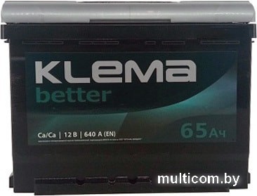 Автомобильный аккумулятор Klema Better 6CТ-65А(0) (65 А·ч)