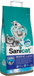 Наполнитель для туалета Sanicat Clumping Multicat 12л