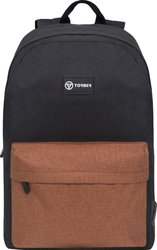 Городской рюкзак Torber Graffi T8965-BLK-BRW (черный/коричневый)