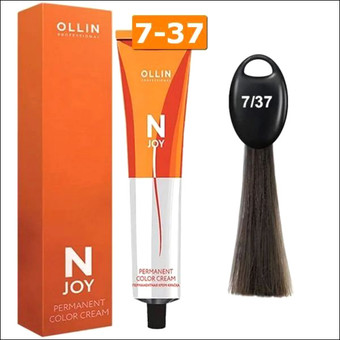 Крем-краска Ollin Professional N-Joy Color Cream 7/37 русый золотисто-коричневый 100 мл