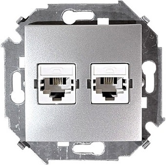 Розетка компьютерная Simon 1591590-033 (алюминий)