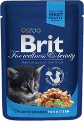 Корм для кошек Brit Premium Cat Pouches Chicken Chunks for Kitten 0.1 кг