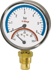 ITAP Термоманометр боковое подключение 484 1/2&quot;