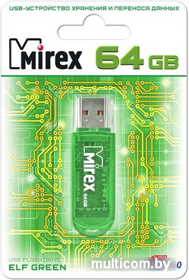 USB Flash Mirex Color Blade Elf Green 64GB [13600-FMUGRE64]