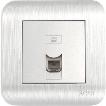 Розетка телефонная Luxar Deco RJ-11 10.048.03 (серебристый)