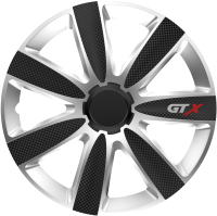 Набор колпаков на диски Versaco GTX 16&quot; 16GTXCARBONBS (4шт, черный карбон/серебристый)