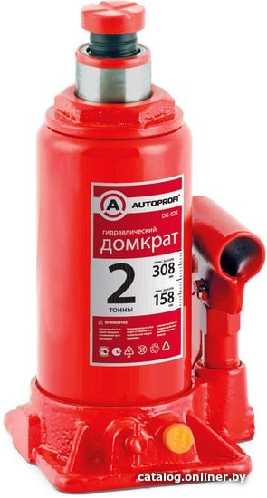 Бутылочный домкрат Autoprofi DG-02K 2т