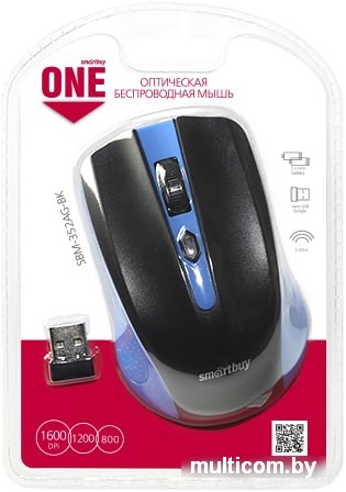 Мышь SmartBuy One 352AG (черный/синий)