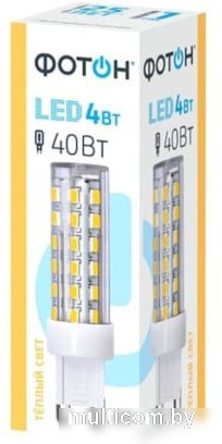 Светодиодная лампочка Фотон LED JCD 4W G9 3000K