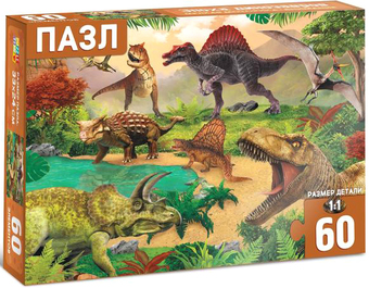 Пазл Puzzle Time Эпоха динозавров 7018716 (60 эл)