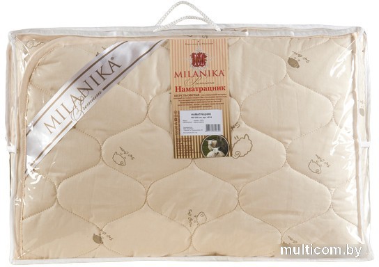 Защитный наматрасник Миланика Премиум Овечья шерсть 120x200
