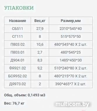 Шкаф-пенал Уют Сервис Гарун-К 511.11 (молочный дуб)