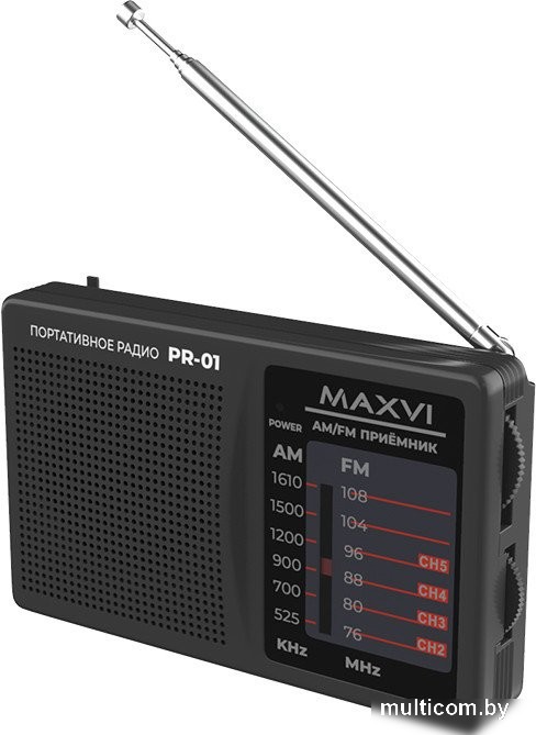 Радиоприемник Maxvi PR-01 (серый)