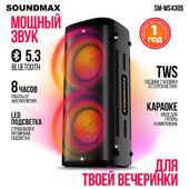 Патибокс Soundmax SM-MS4305