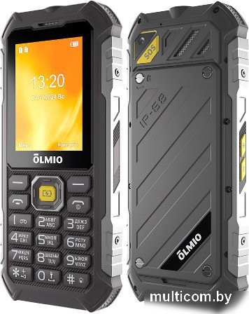 Кнопочный телефон Olmio X07 (черный/желтый)