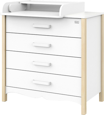 Комод Атон Мебель Felix (белый/натуральный)