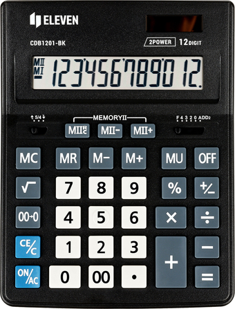 Бухгалтерский калькулятор Eleven Business Line CDB1201-BK (черный)