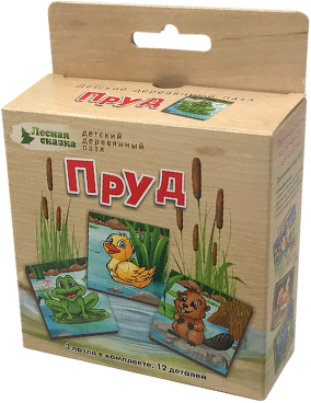 Набор пазлов Нескучные игры Лесная сказка. Пруд 8161/63