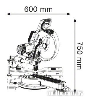 Дисковая пила Bosch GCM 12 SDE Professional [0601B23100]