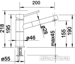 Смеситель Blanco Alta-S Compact 517182 (стальной)