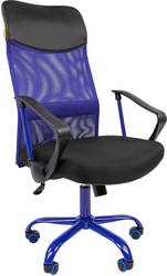 Кресло CHAIRMAN 610 CMet (черный/синий)