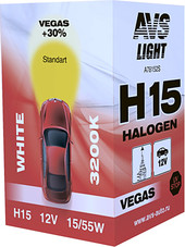 Галогенная лампа AVS Vegas H15 12V 15/55W 1шт [A78152S]