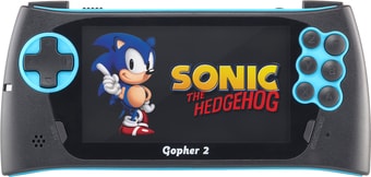 Игровая приставка Retro Genesis Gopher 2 (черный/синий)