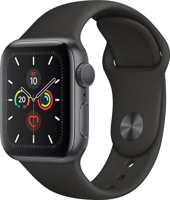 Умные часы Apple Watch Series 5 40 мм (алюминий серый космос/черный спортивный)