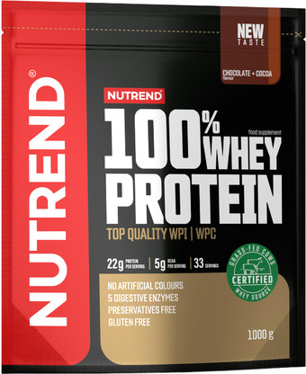 Протеин сывороточный (изолят) Nutrend 100% Whey Protein (1000г, шоколад/какао)