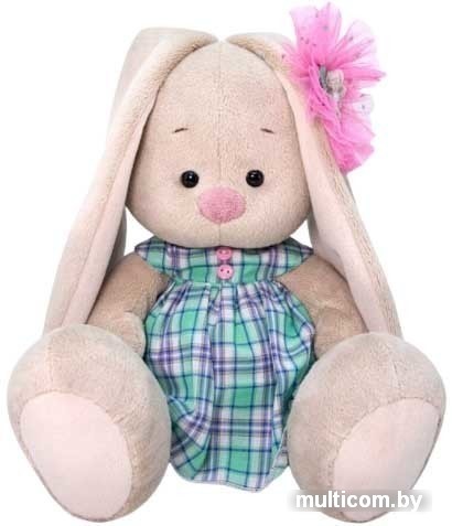 Классическая игрушка Зайка Ми в зеленом платье в клетку 23 см SidM-384