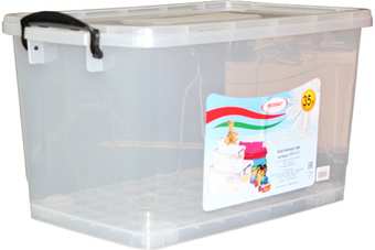 Ящик для хранения Росспласт 534324 35 л (прозрачный)