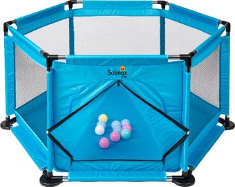 Игровой манеж Solmax&Kids С шариками ZV97036 (синий)