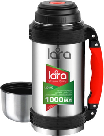 Термос Lara LR04-02 1л (серебристый)