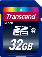 Карта памяти Transcend SDHC Class 10 32GB (TS32GSDHC10)