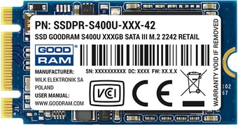 SSD GOODRAM S400U 240GB SSDPR-S400U-240-42
